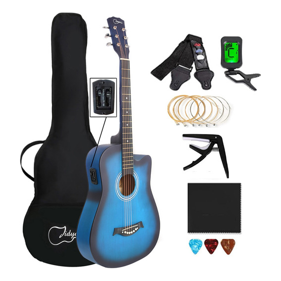 Kit De Guitarra Acústica Para 38 Pulgadas Y Accesorios