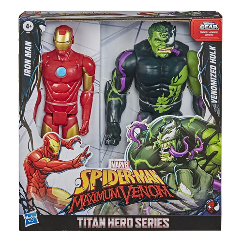 Figuras De Acción Marvel Titan Hero Series Iron Man Vs Hulk