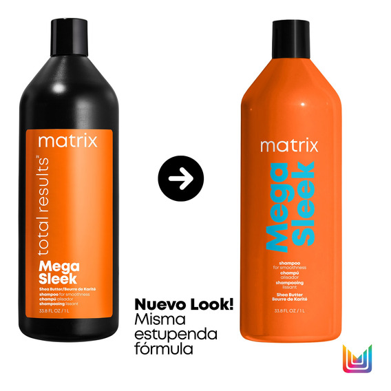 Shampoo Matrix Mega Sleek Total Results Cabello Rebelde 1l