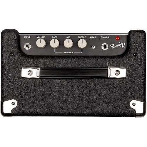 Amplificador De Bajo Fender Rumble 15w (v3) Con Parlante 8 Color Negro