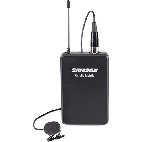 Micrófono Samson Go Mic Mobile Profesional Lavalier Celular Color Negro