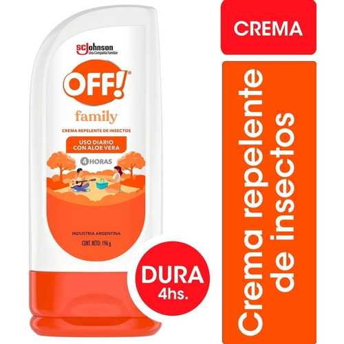 OFF! Family crema repelente aloe vera 196g familiar camping x 1