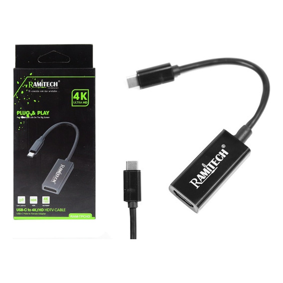 Cable Convertidor Adaptador Usb 3.1 Tipo C A Hdmi 4k