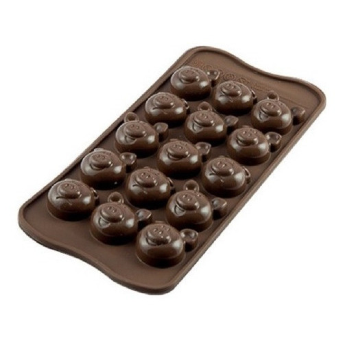 Molde De Silicona Para Chocolate Silikomart Choco Pigs Scg35