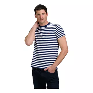 Remera Algodon Hombre Lee T Shirt Striped Ss