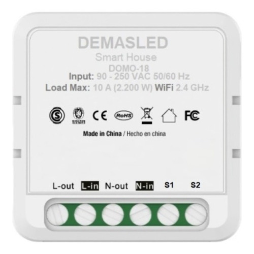 Demasled DOMO-18-1G Inteligente WiFi 220V blanco 2200W