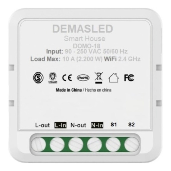 Demasled DOMO-18-1G Inteligente WiFi 220V blanco 2200W