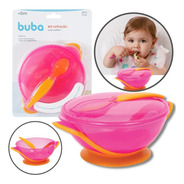 Kit De Refeição Para Bebê Potinho Com Ventosa E Colher Buba