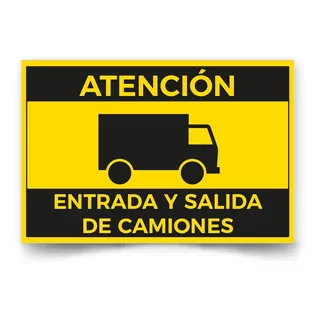 Señal Atención Entrada Y Salida De Camiones 60x40cm Reflecta