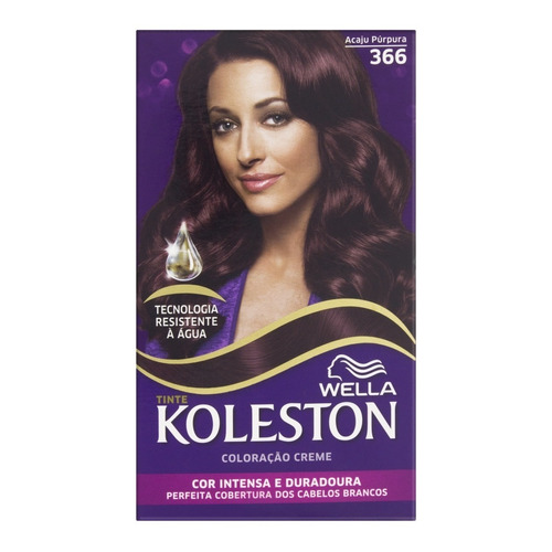 Kit Tinte Wella  Koleston Coloración en crema tono 366 castaño violeta oscuro para cabello
