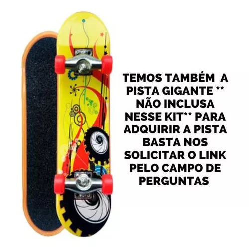 5 SKATE DEDO PROFISSIONAL SHAPE COM LIXA PARA RAMPA PISTA - Loja