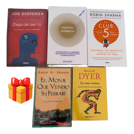 Kit De 5 Libros Dejá De Ser Tu Hábitos Atómicos El Club 