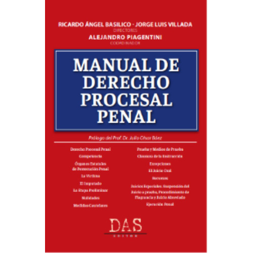 Basilico Manual De Derecho Procesal Penal Novedad 2021