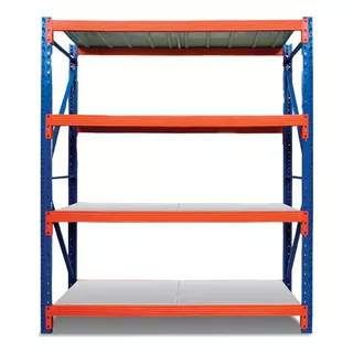 Estante Metalico Bicolor Rack 200x 60x200cm Con Pernos