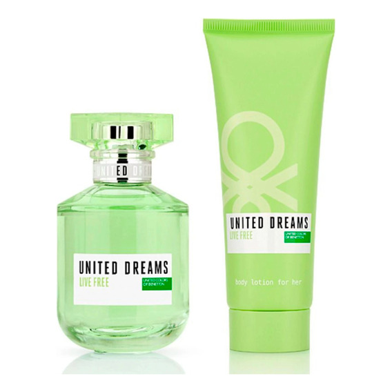 Kit Perfume Benetton United Dreams Live Free + Body Lotion