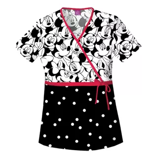 Top Estampado Uniforme Clínico Minnie Con Rojo 6625c Mkbm