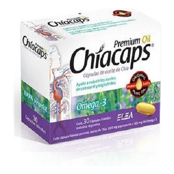 Chiacaps Premium Aceite De Chia X30 Cápsulas Blandas 