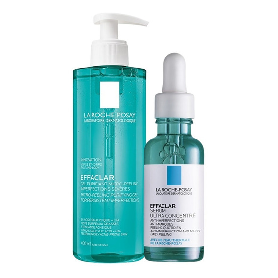 La Roche Posay Effaclar Serum + Gel Limpieza Rutina Antiacné