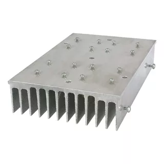 Disipador Aluminio 200w Perforado Tornillos, Led Cob 13x20cm