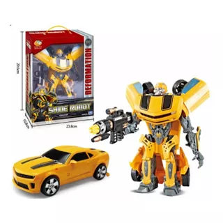 Robot Transformer Auto Bumblebee C/arma 18cm Alto