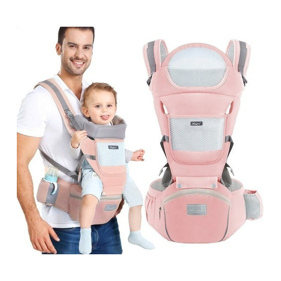 Mochila Porta Bebes Ergonómica Asiento Multifuncional 6 En 1