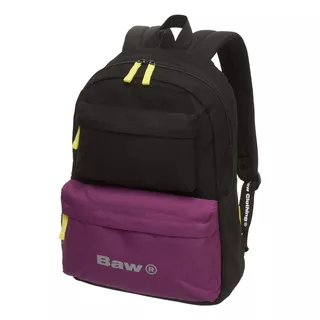 Mochila Baw Normcore Purple Cor Preto Desenho Do Tecido Liso