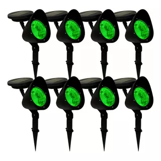 8 Refletores Holofote Luminária Luz Solar Led Spot Jardim