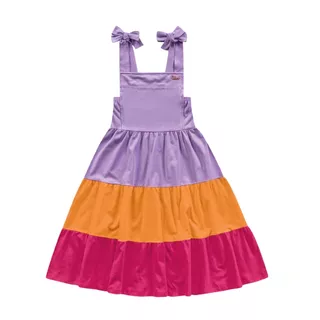 Vestido Infantil Menina Regata Midi Verão Encantado Premium