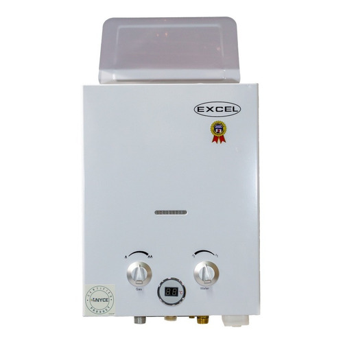 Calentador de paso 5.5  Excel  Cobremax Gas Natural Blanco