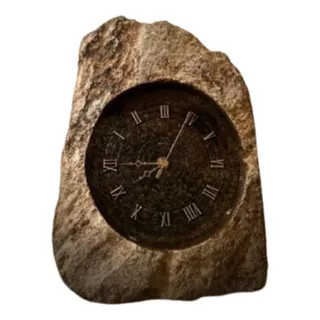 Relógio Em Pedra Natural Rústico 