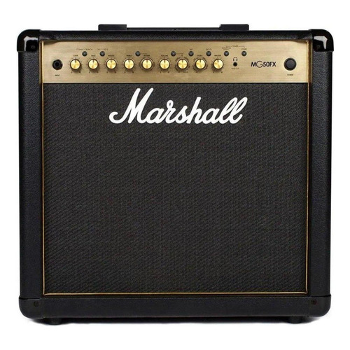 Amplificador De Guitarra Mg50fx Marshall Color Negro/Dorado
