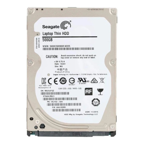 Disco duro interno Seagate Momentus Thin ST500LM021 500GB