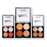 Paleta Contorno Iluminador 4 Tonos Natural Mely Makeup Rubor