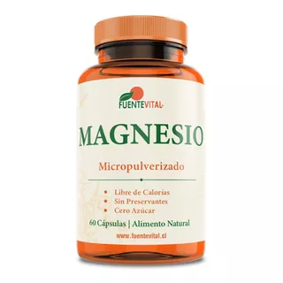 Magnesio - 60 Cápsulas Vegetales 