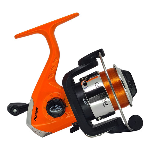 Reel Frontal Beast Se200 Pesca Variada Rio 3 Rulemanes Color Naranja