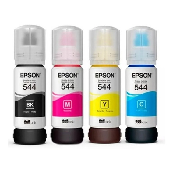 Tinta Epson T544 Original 70 Ml X4 Colores 544 L3110 L3150