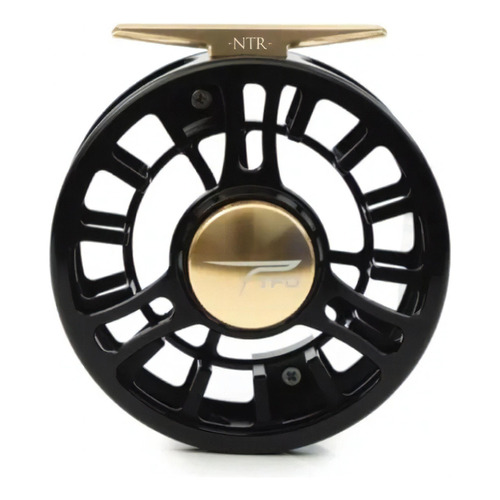 Reel Pesca Con Mosca Fly Tfo Ntr Iv Linea 8/10 Large Arbor Color Negro
