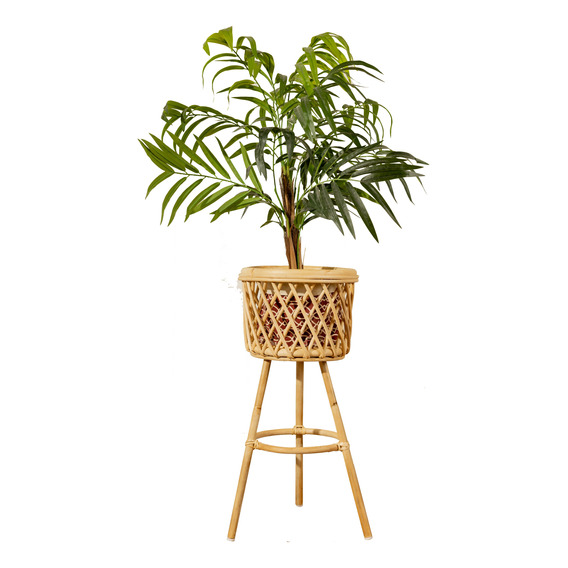 Maceta Decorativa Ratán Natural Small Diámetro 30 Cm