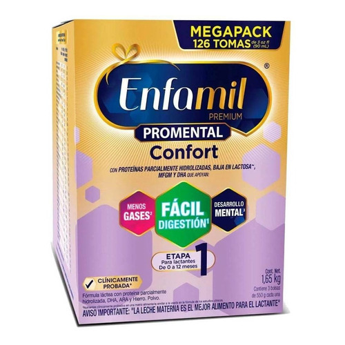 Leche de fórmula  en polvo  Mead Johnson Enfamil Premium Pro Select Confort Pro  en caja de 1.65kg - 0  a  12 meses