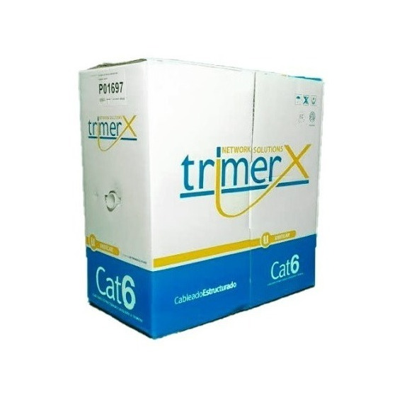 Cable Utp Categoria 6 100% Cobre 23awg Marca Trimerx Unifila