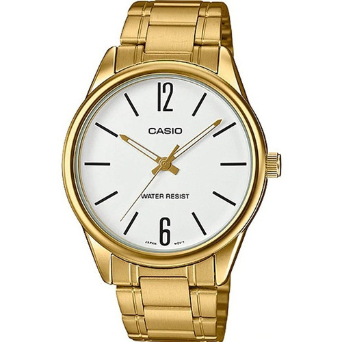 Reloj Casio Quartz Mtpv005 7b Hombre Dorado Full Color del fondo Blanco MTP-V005G-7B