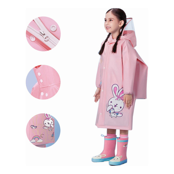 Chubasquero Transpirable Impermeable Con Dibujos Para Niños