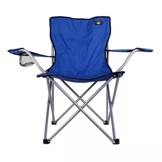 Sillon Director Plegable Con Apoyabrazos Caza Pesca Camping Color Azul