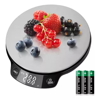 Bascula De Alimentos Gramera Digital De Cocina Bluetooth Capacidad Máxima 10 Kg Color Negro