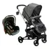 Coche Alfa Travel System Giro Didáctico Color Beige Chasis Negro