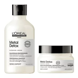  Loreal Metal Detox Kit Shampoo 300ml + Mascarilla 250ml