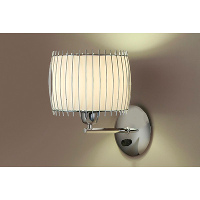 Aplique Con Tecla Cromo Deco Moderno Apto Led Natural
