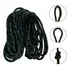 Cuerda semiestática de 100 metros, 8 mm, Cordelete Prussik Knot, 15 kn, color negro con neón