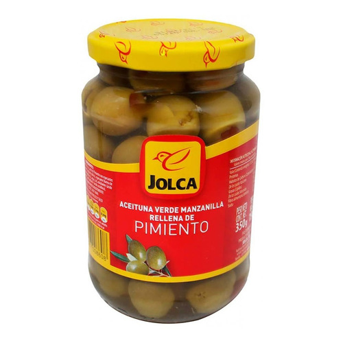 Aceituna Jolca Manzanilla Rellena De Pimiento 350g