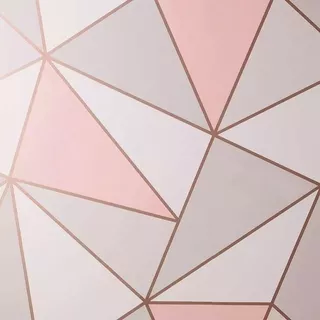 Papel Mural Diamante Rosado Y Blanco
